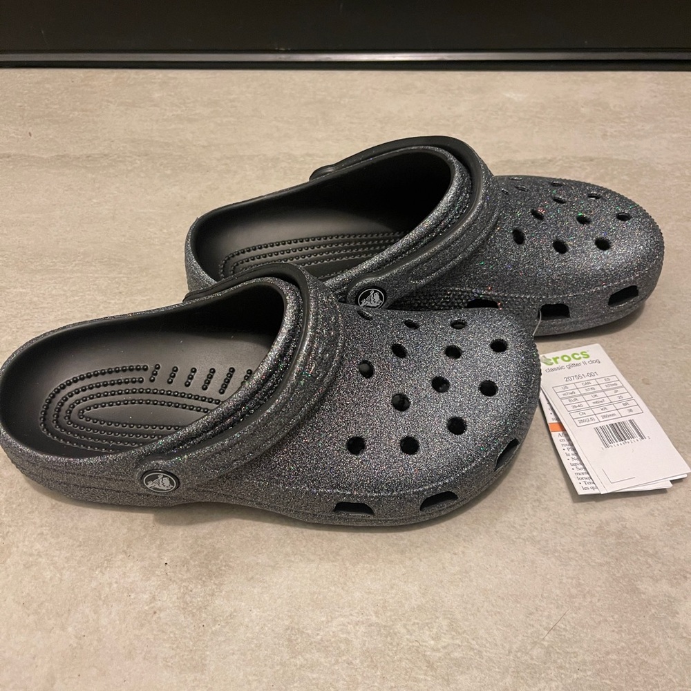 CROCS GLITTER BLACK